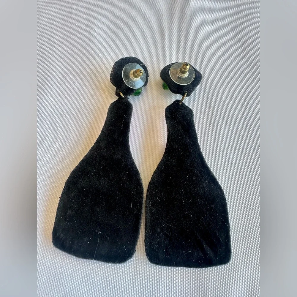 Beaded Champagne Bottle Party Earrings